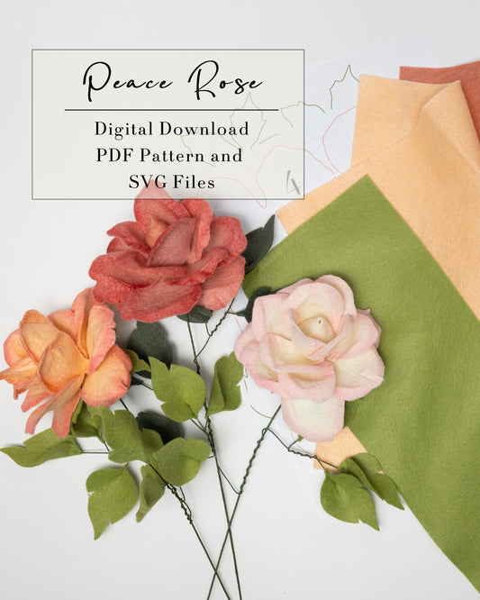 Peace Rose PDF and SVG Digital Download