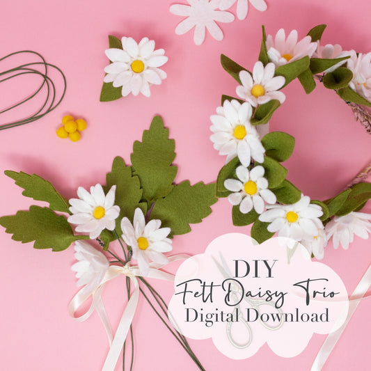 Daisy Trio PDF and SVG Digital Download Kit