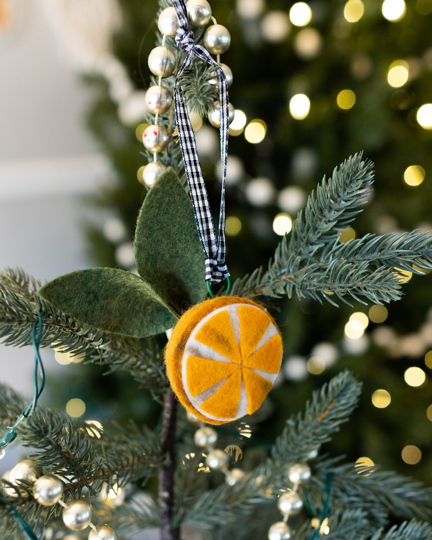 Orange Christmas Ornament Set