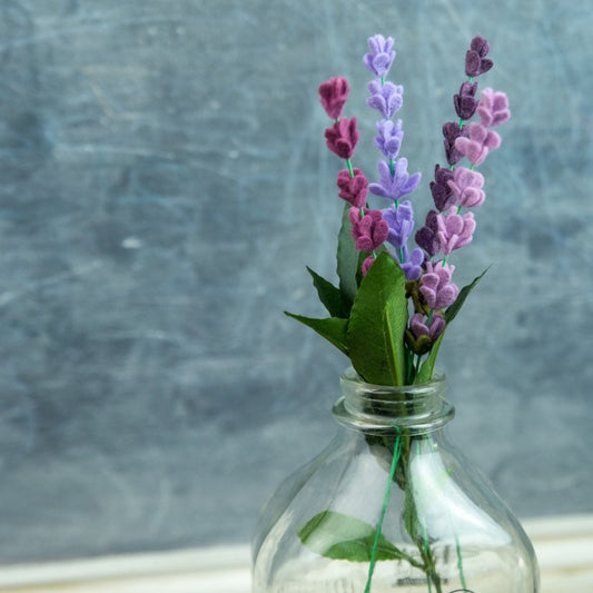 Lavender Felt Flower Stem