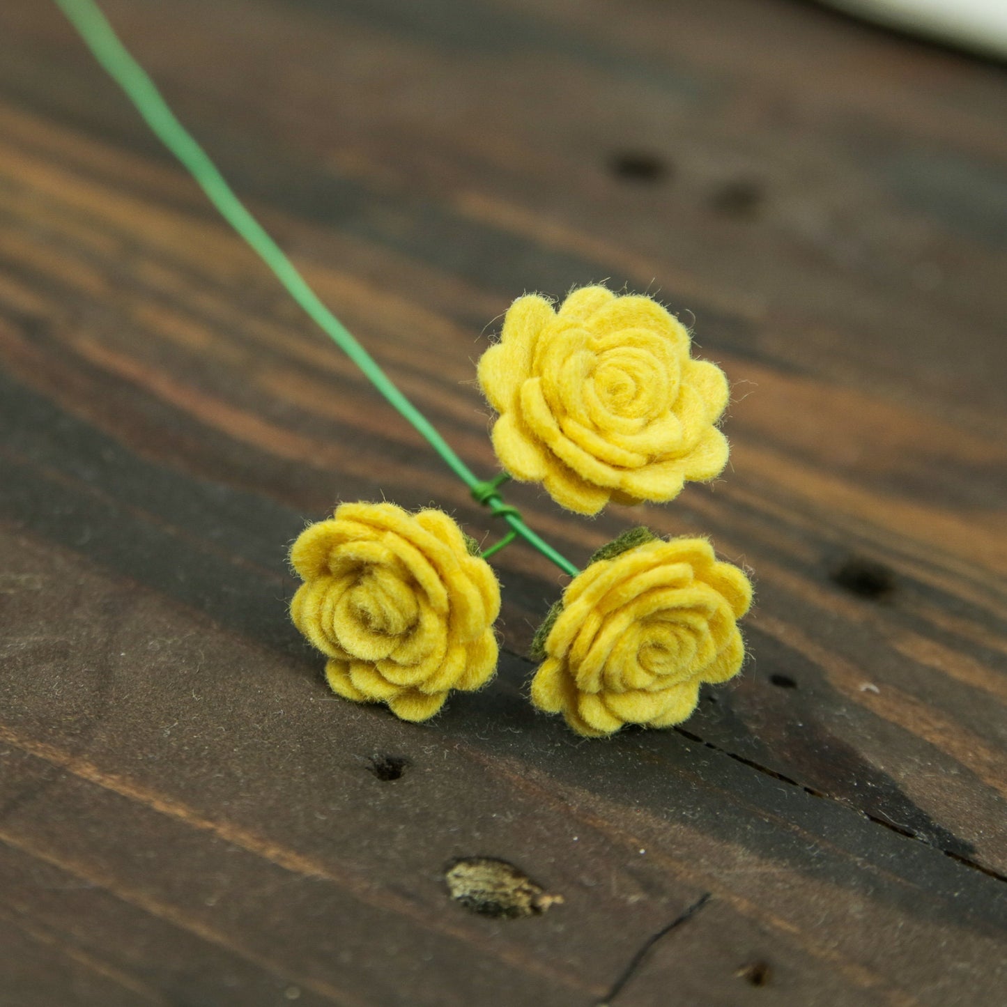 Miniature Rose Trio Flower Stem