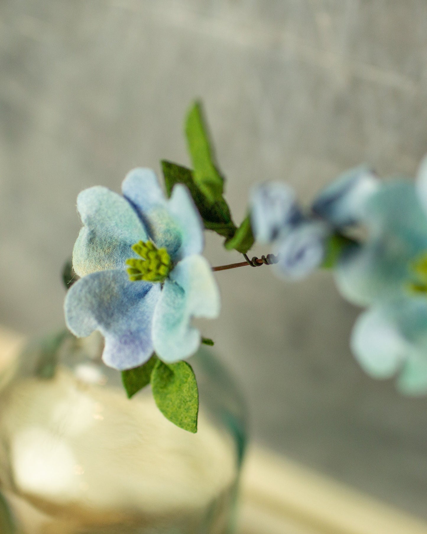 Large Dogwood Felt Flower Stem