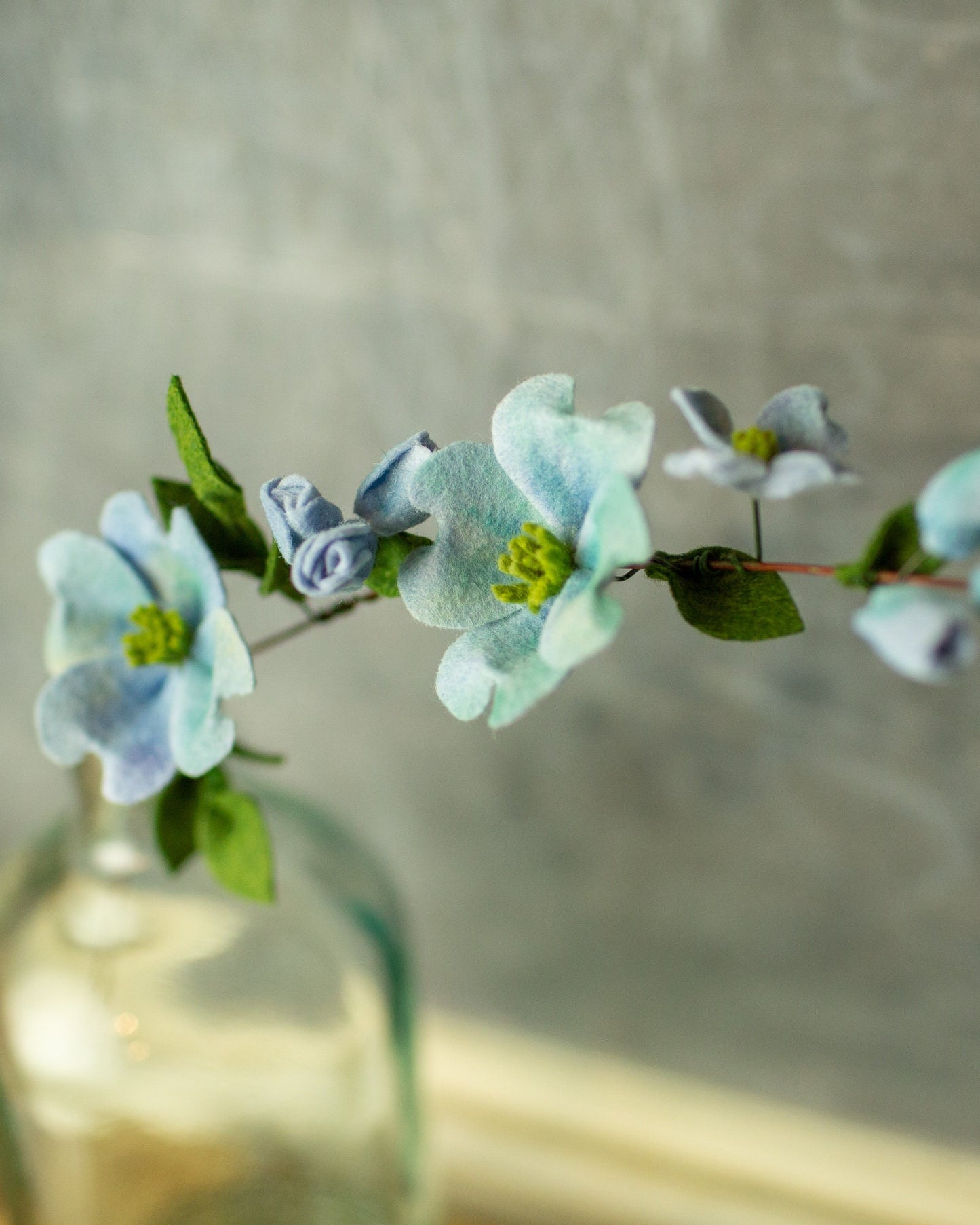 Large Dogwood Felt Flower Stem