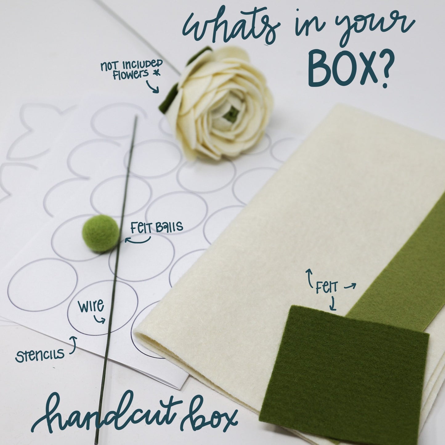 Ranunculi Felt Flower DIY Kit