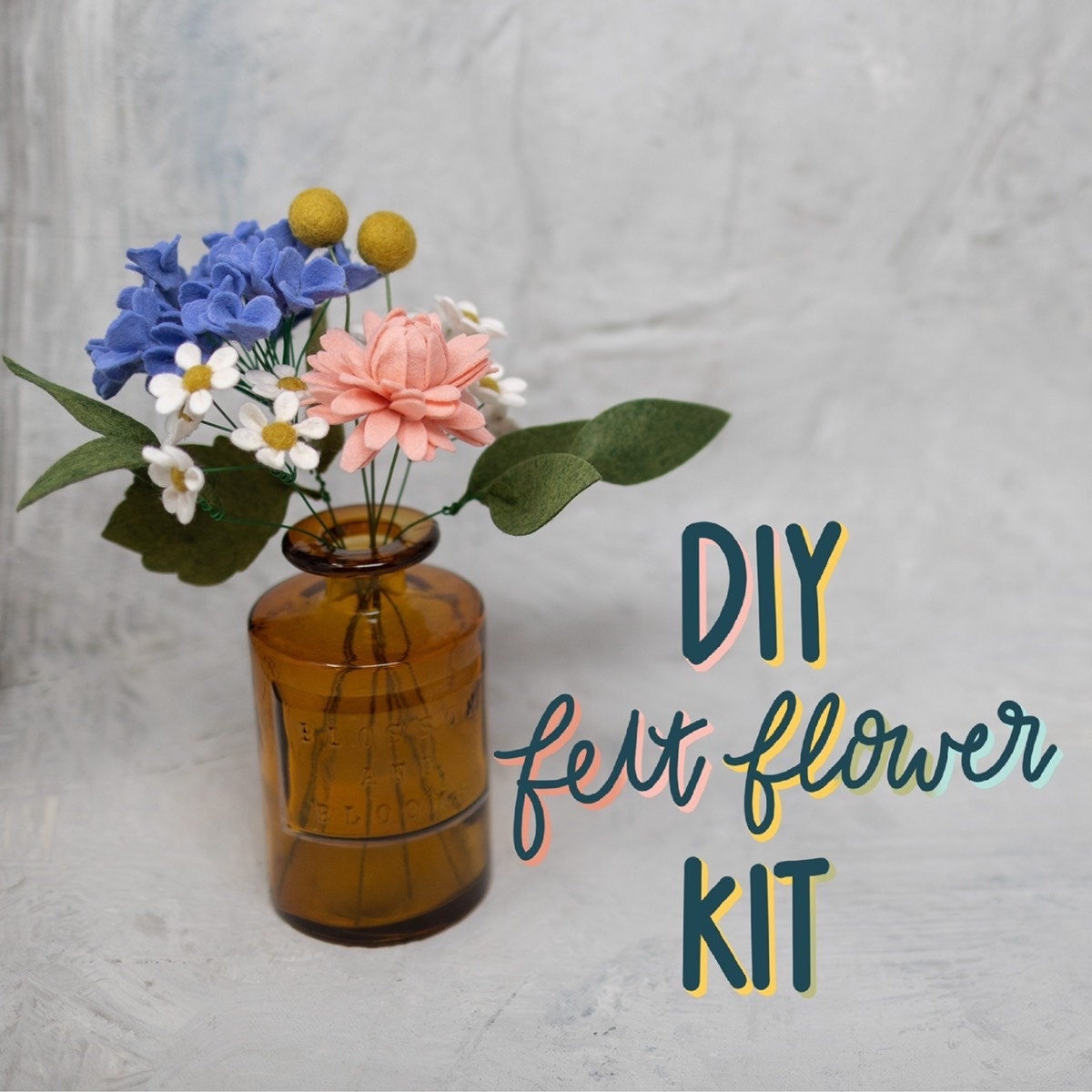 Mini Bouquet Felt Flower DIY Kit