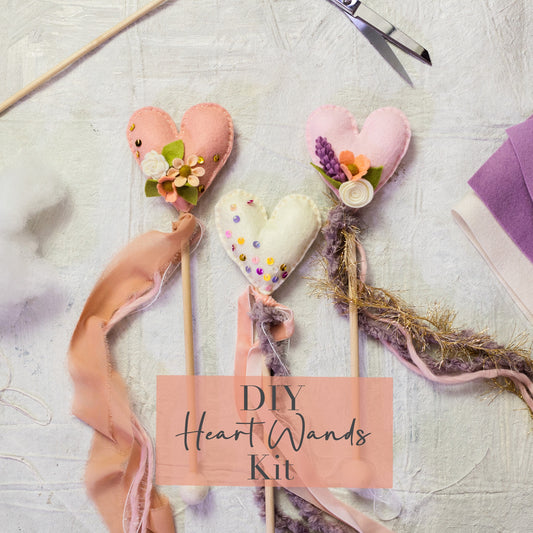 Heart Wand and Felt Flower DIY Kit