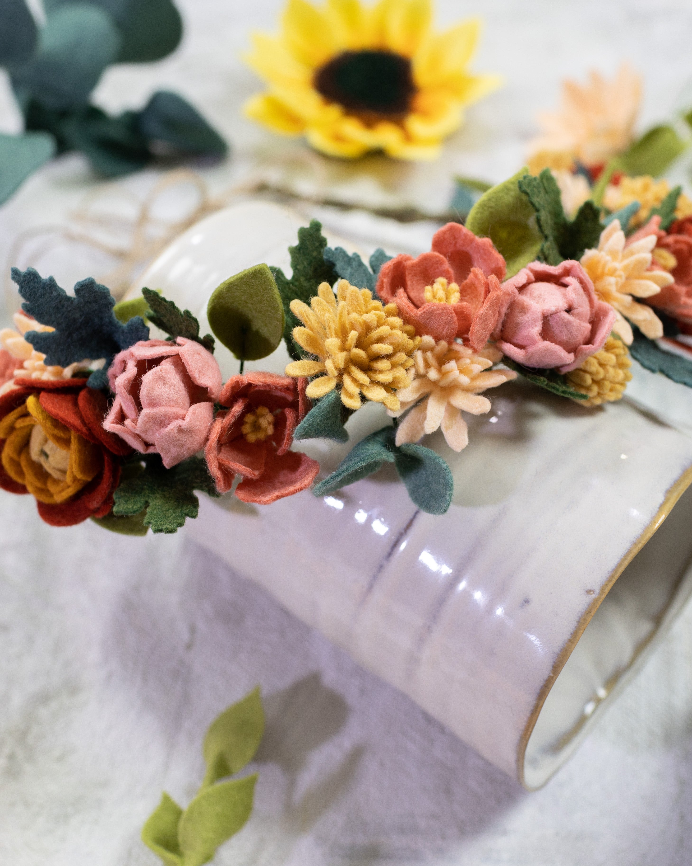 Felt Flower Crowns: Harvest outlets series