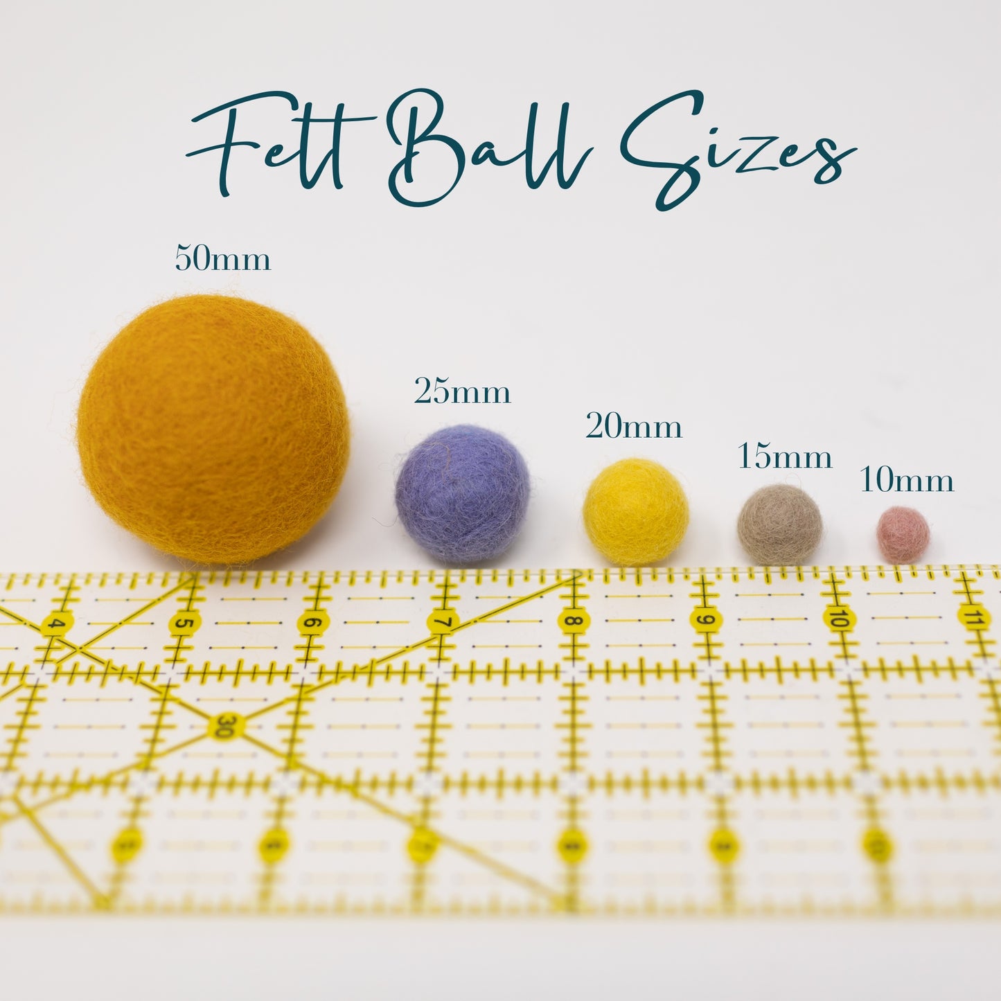 Felt Balls 25mm (Pack of 10 or 25)
